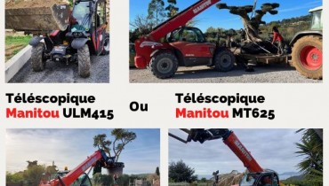 CHOISISSEZ ENTRE LE TELESCOPIQUE MANITOU MT 625 OU ULM 415